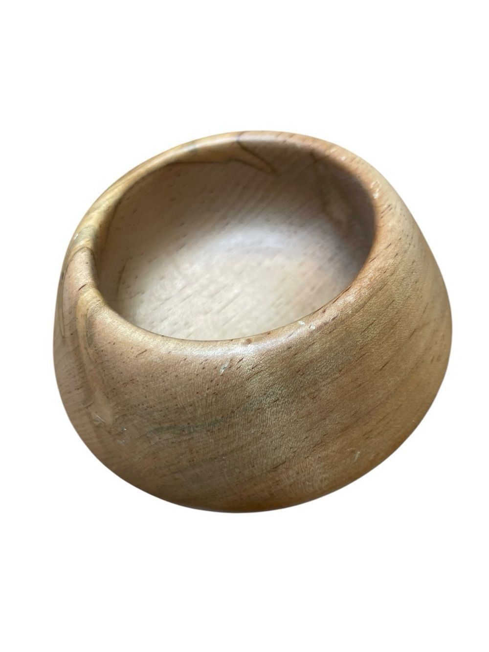 Vintage Hand Turned Wooden Bowl | Rustic Wood Catchall Trinket Dish